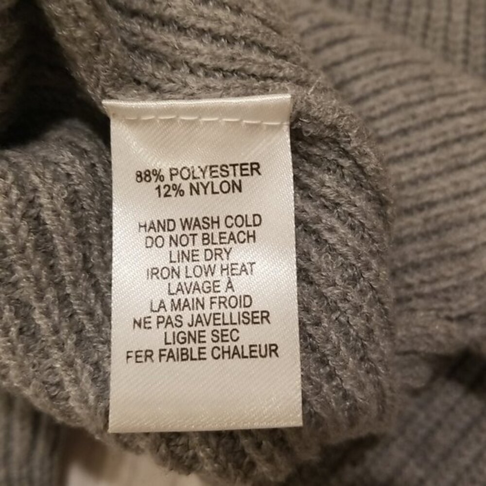 NWT Lulus Snuggled Up Light Grey Knit Turtleneck Midi Sweater Dress, XS - Picture 15 of 16